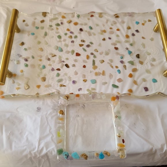 Genuine gemstone Rolling and Ash Tray - Picture 3 of 3